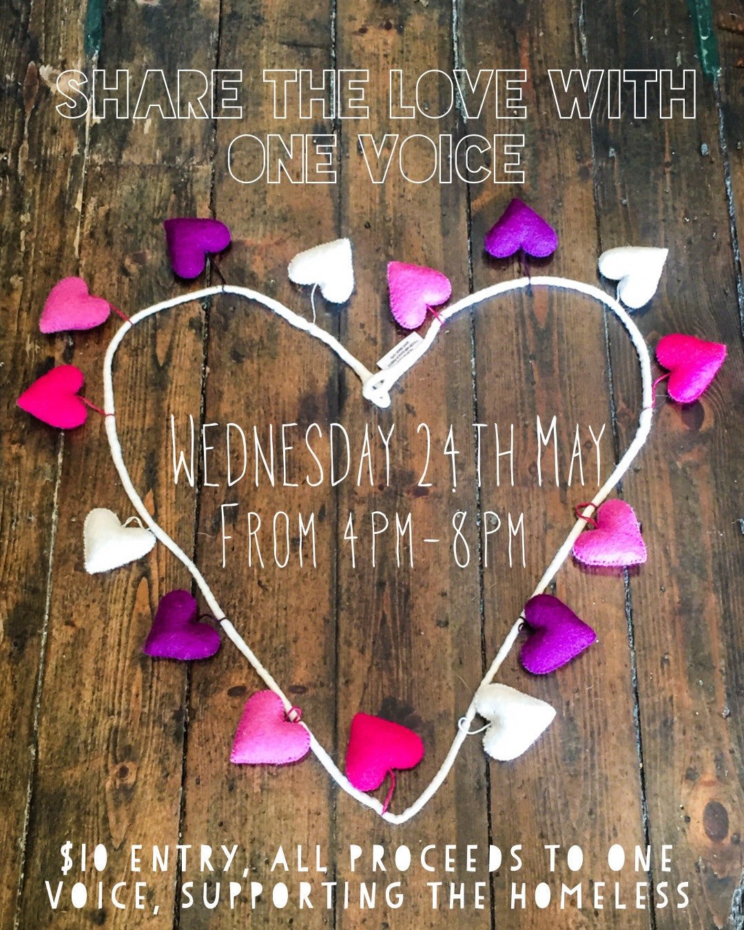 One Voice Fundraiser 24th May 2017 (4-8pm) - Pookipoiga