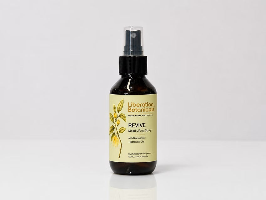 Liberation Botanicals Revive Mood Lifting Spray 100mL with niacinamide and botanical oils