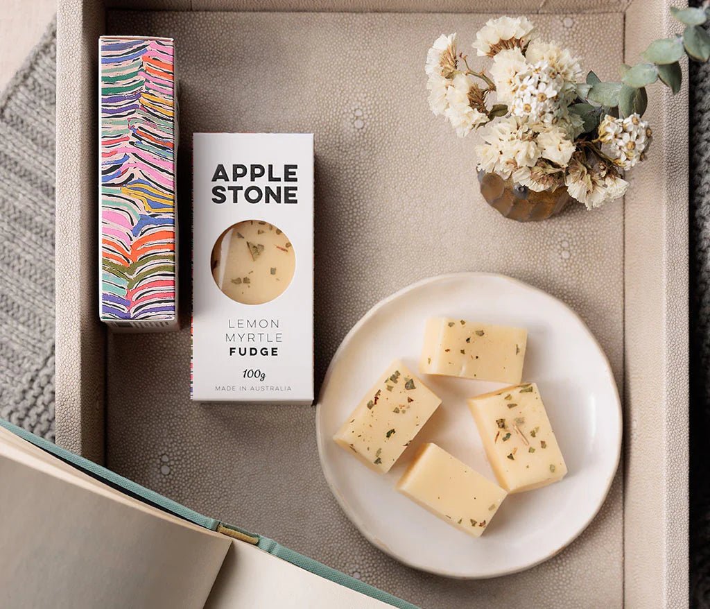Alperstein DesignsAlperstein Designs Applestone Lemon Myrtle Fudge 100g same day gift delivery melbourne