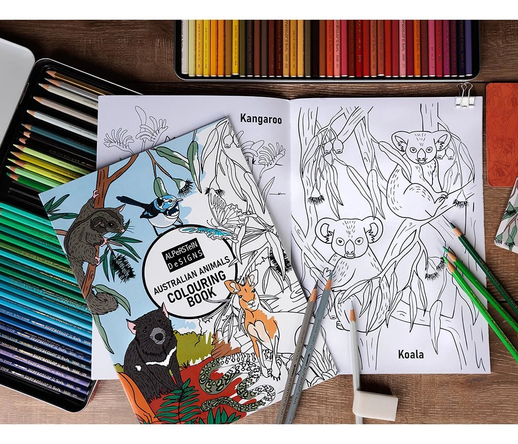 Alperstein Designs - Australian Animals Colouring Book