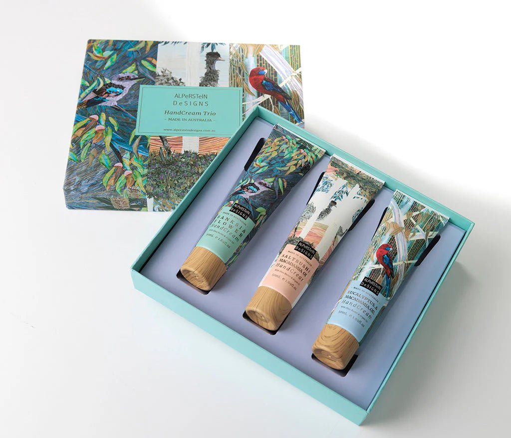 Alperstein DesignsAlperstein Designs Handcream Trio - Saltbush, Banksia, Eucalyptus same day gift delivery melbourne