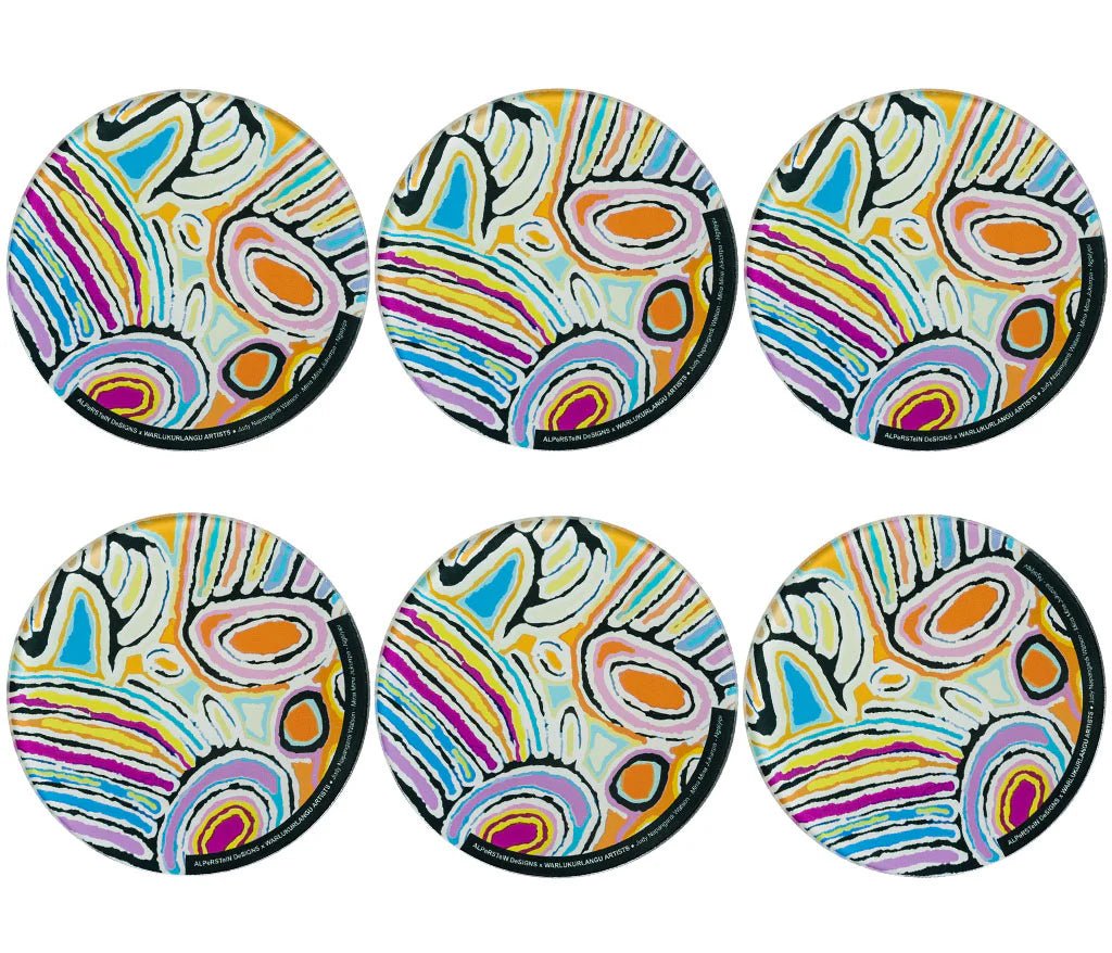 Alperstein DesignsAlperstein Designs Judy Watson Glass Coaster Set same day gift delivery melbourne