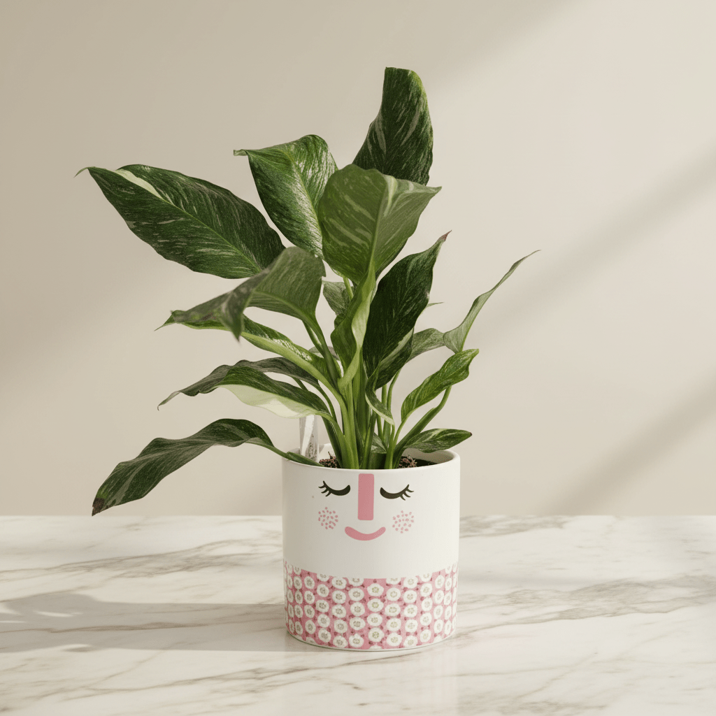 Dans PlantsVariegated Spathiphyllum Peace Lily in 120mm Pot - only for Local delivery at checkout! same day gift delivery melbourne