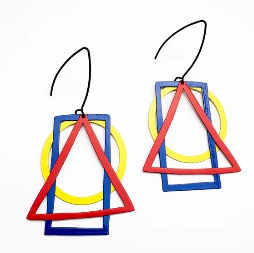 Denz Basic Shape Earrings in Primarys