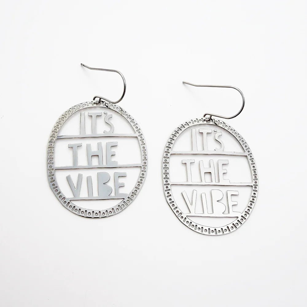 Denz + coDENZ It's The Vibe Earrings in Silver same day gift delivery melbourne