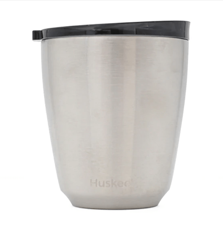 HuskeeHuskee Reusable Stainless Steel Coffee Cup (Ceramic lined) with Stopper Lid 8 Oz or 12 Oz same day gift delivery melbourne