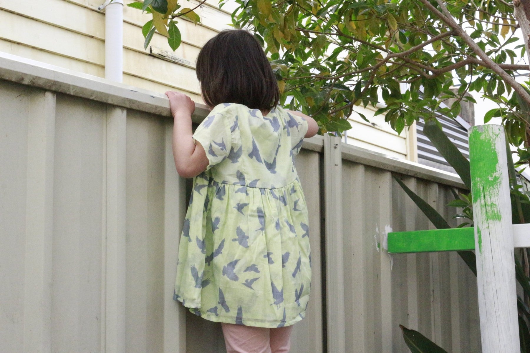 Nine YaksNine Yaks Kids Green Bird Dress same day gift delivery melbourne