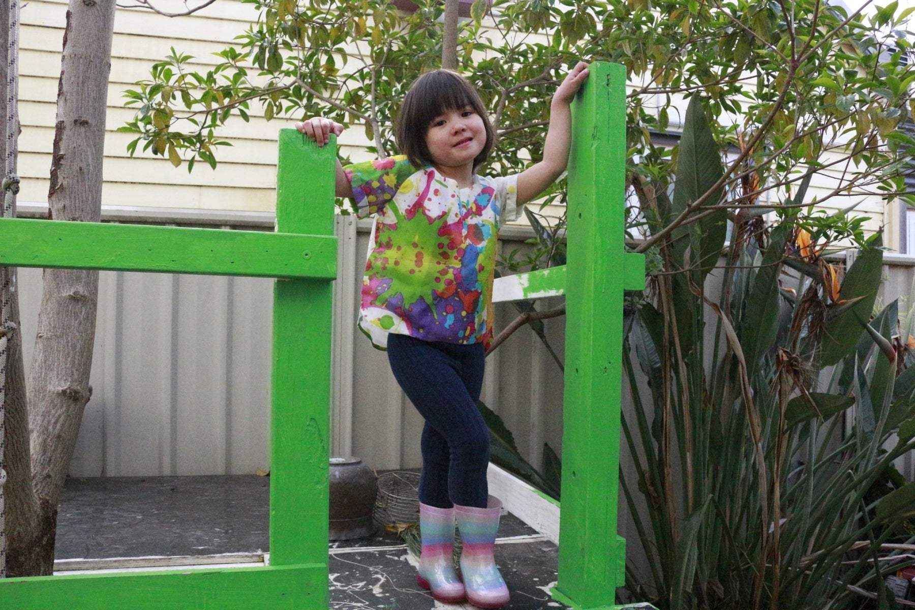 Nine YaksNine Yaks Raglan kids top - paint splatter same day gift delivery melbourne