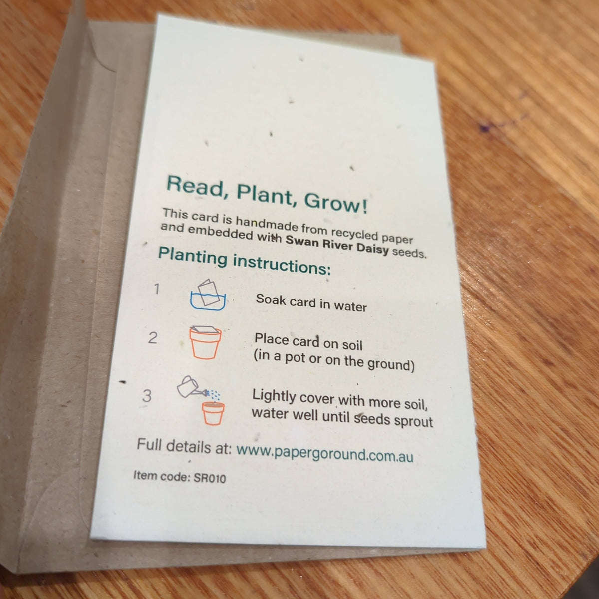 Planet Go RoundPlantable Card Happy Birthday Floral 1 Seed Card #same day gift delivery melbourne#