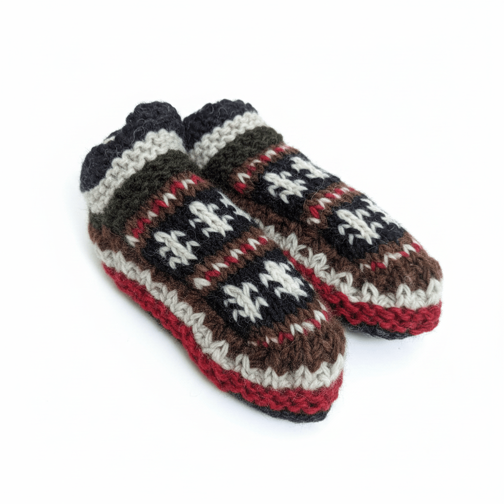 PookipoigaChildren's Hand-Knitted Wool Booties – Forest Berry same day gift delivery melbourne