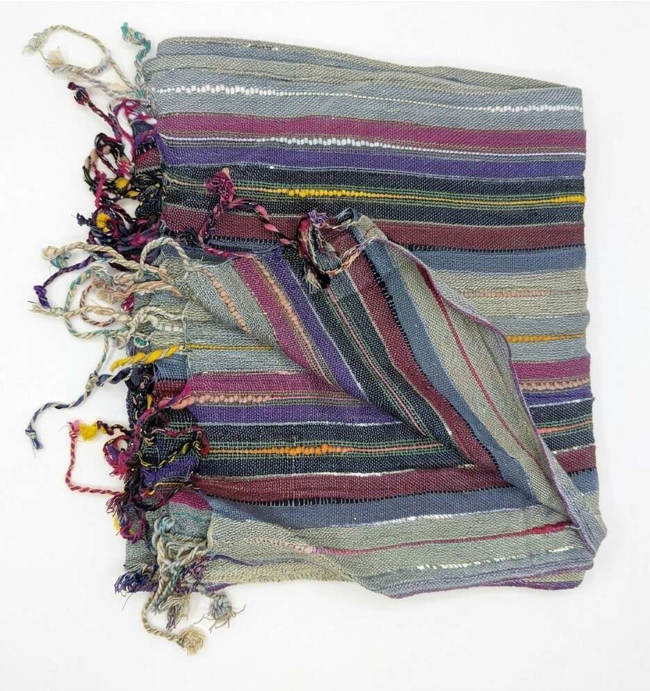 PookipoigaHandmade Cotton Net Scarf - Boho Stripe Shimmer same day gift delivery melbourne