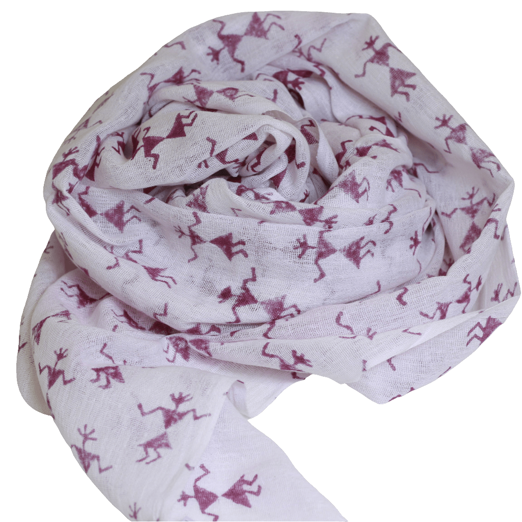 PookipoigaNine Yaks Aztec Block Print Cotton Scarf same day gift delivery melbourne