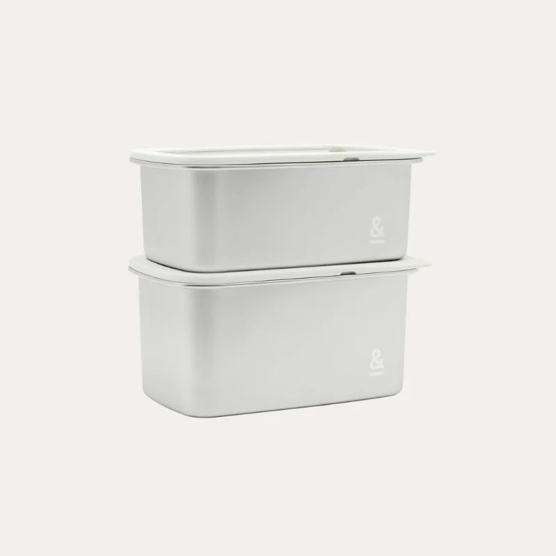 Seed and Sprout CoSeed & Sprout Rectangle Stainless Steel and Glass Containers | 2pk same day gift delivery melbourne