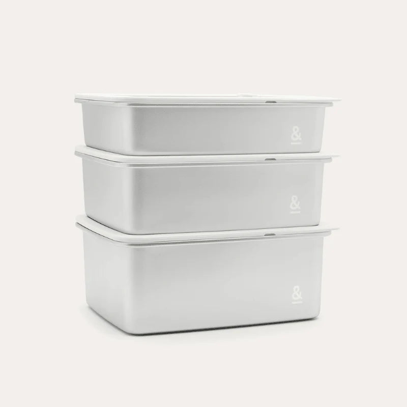 Seed and Sprout CoSeed & Sprout Rectangle Stainless Steel and Glass Containers | 3pk same day gift delivery melbourne