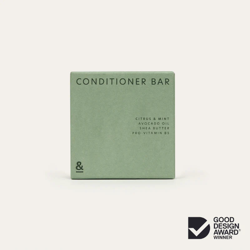 Seed & Sprout Citrus & Mint Conditioner Bar packaging box with Good Design Award Winner badge.