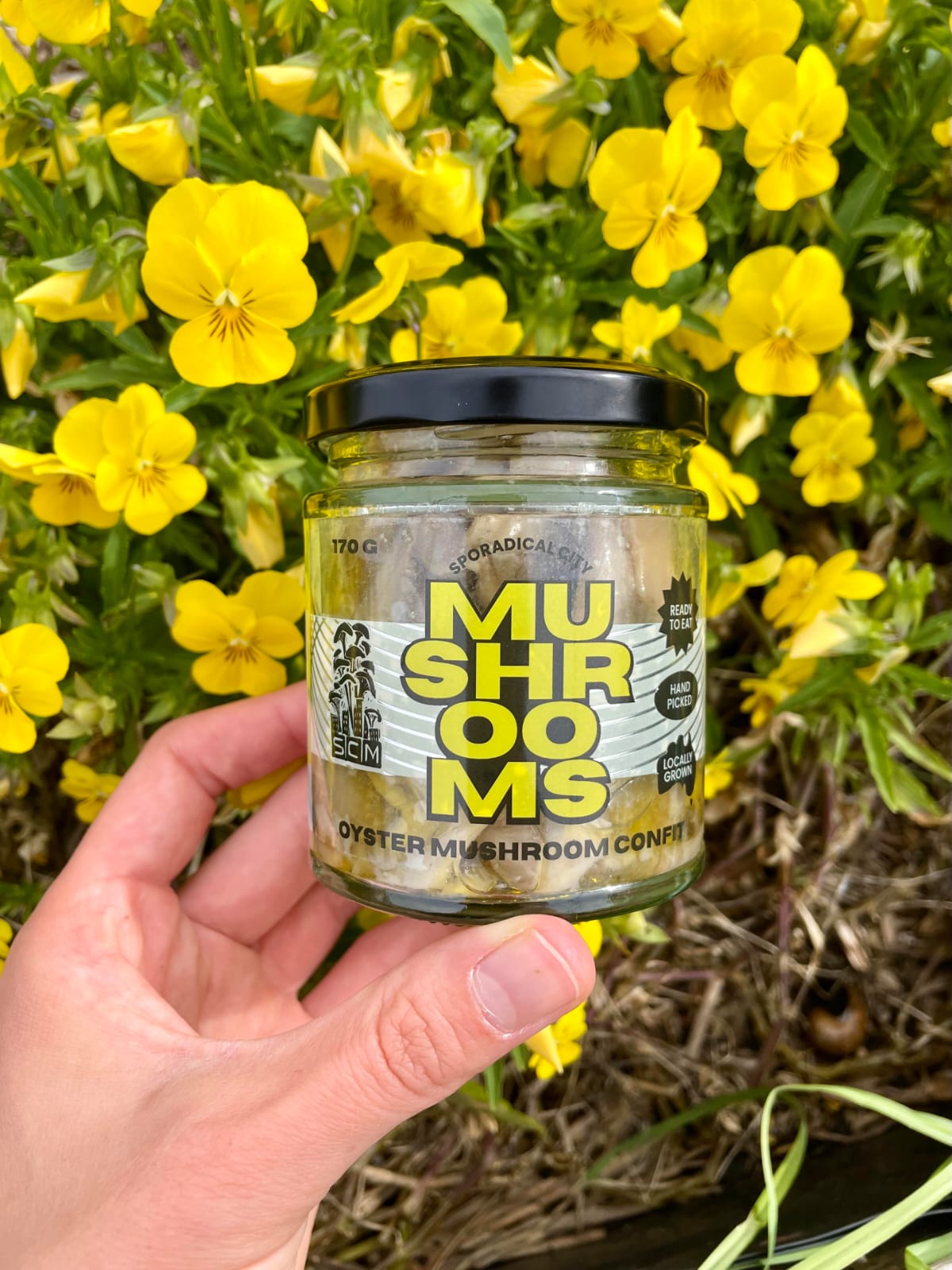 Sporadical City Mushrooms - Oyster Mushroom Confit 170g same day gift delivery melbourne