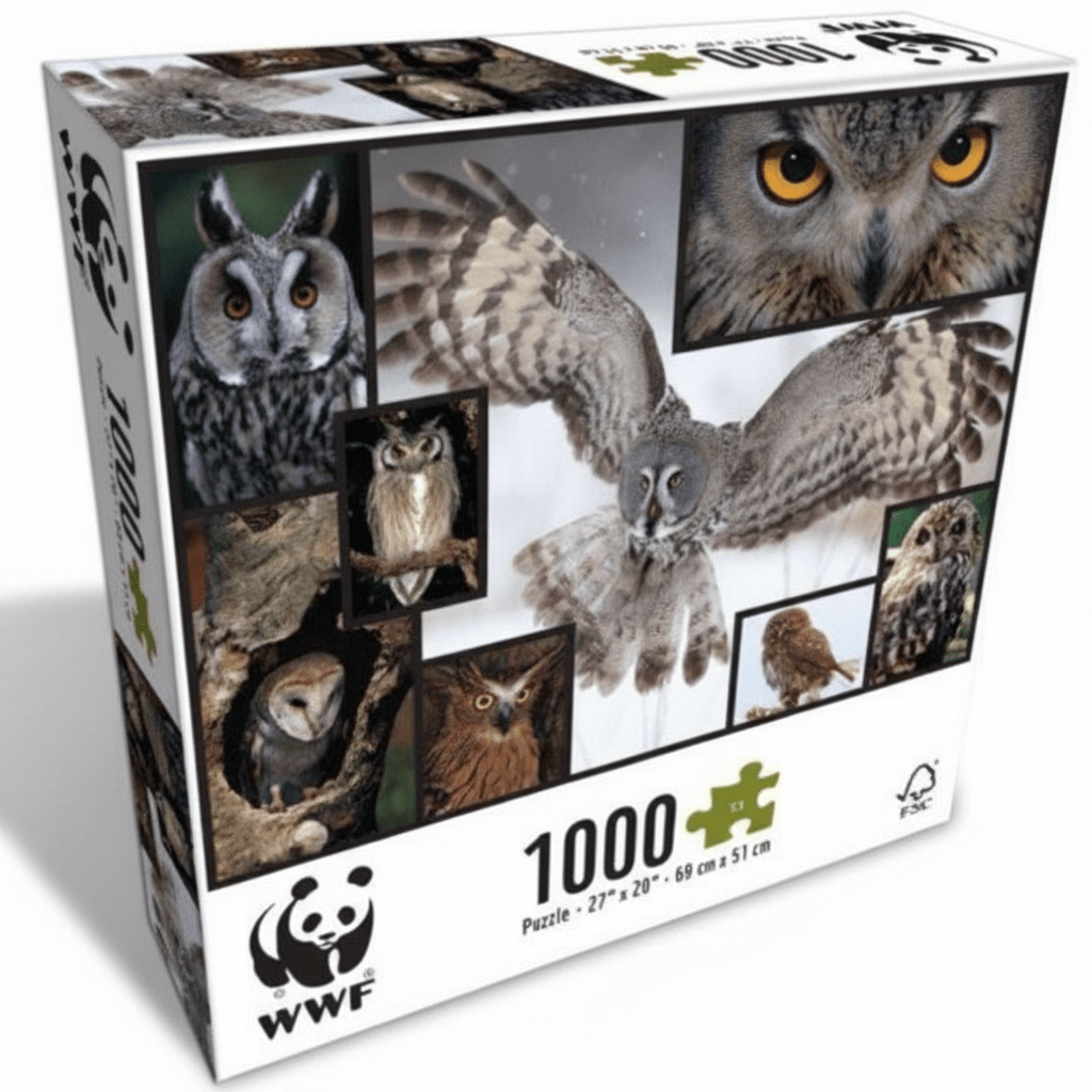 WWFOwl Puzzle - 1000 - Piece WWF FSC Cardboard Puzzle same day gift delivery melbourne