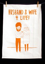 Able and GameAble and Game Husband And Wife 4 Life! --- Tea Towel #same day gift delivery melbourne#