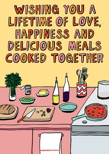Able and Game Wishing You A Lifetime of Love, Happiness and Delicious Meals Cooked Together
