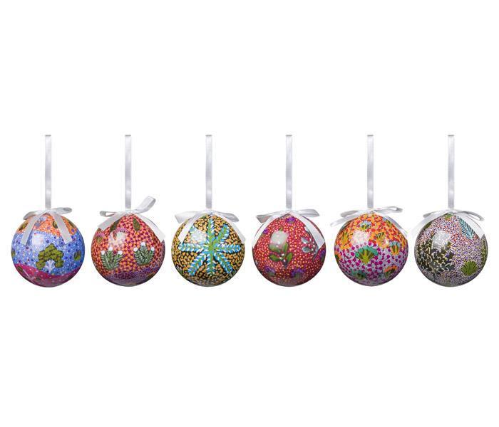 Alperstein Designs 6 PACK XMAS BAUBLES - AMPILATWATJA