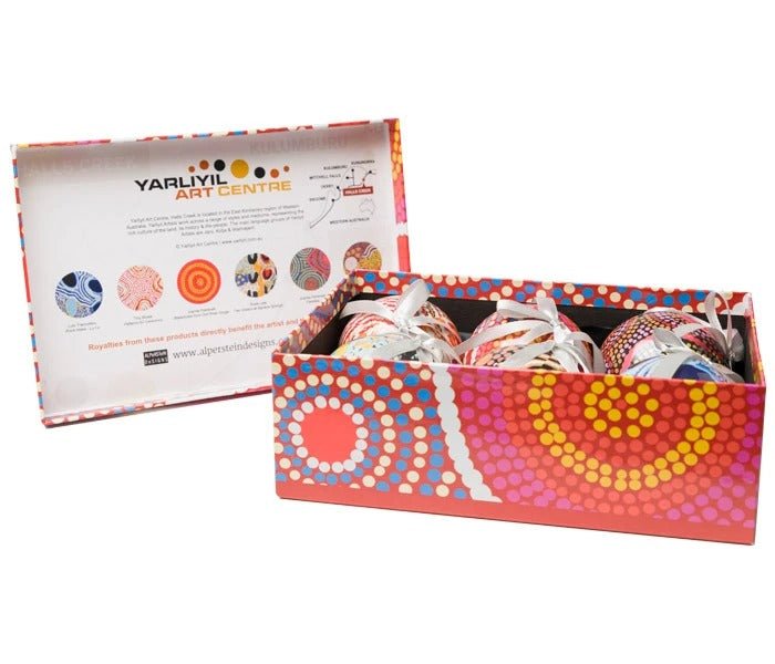 Alperstein DesignsAlperstein Designs 6 PACK XMAS BAUBLES - YARLIYIL #same day gift delivery melbourne#