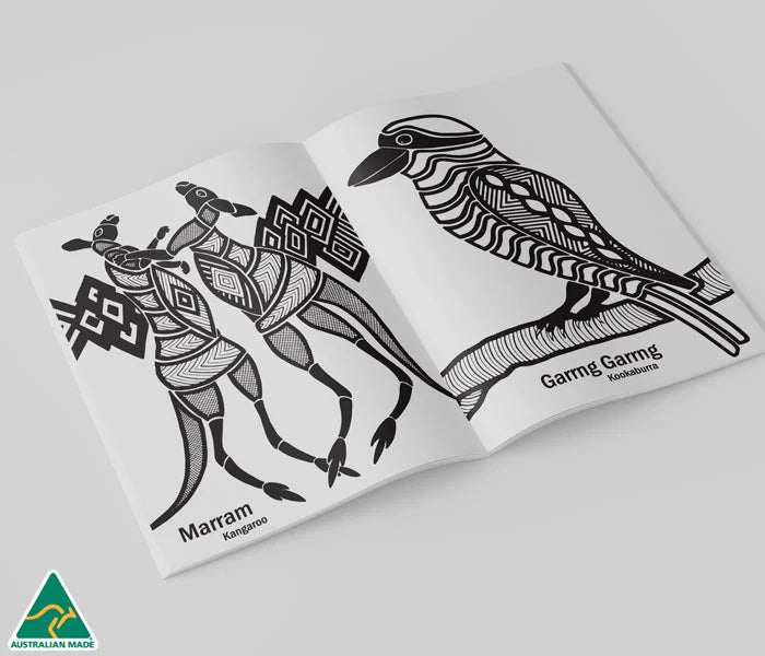 Alperstein Designs Dancing Wombat colouring book