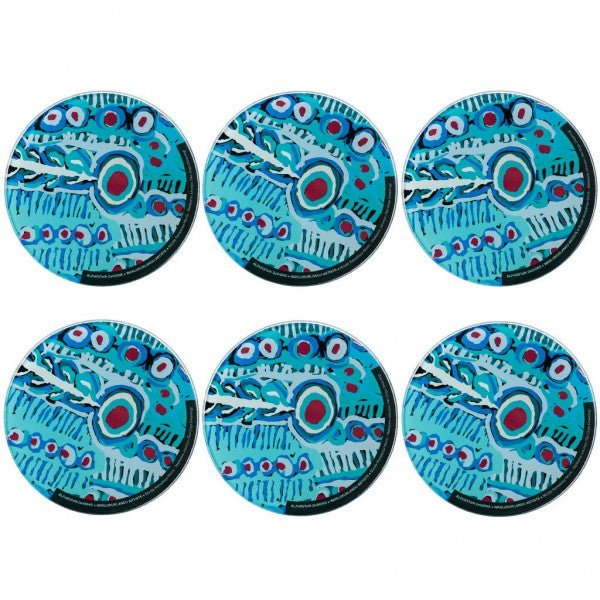 Alperstein DesignsAlperstein Designs Murdie Morris Glass Coaster Set #same day gift delivery melbourne#