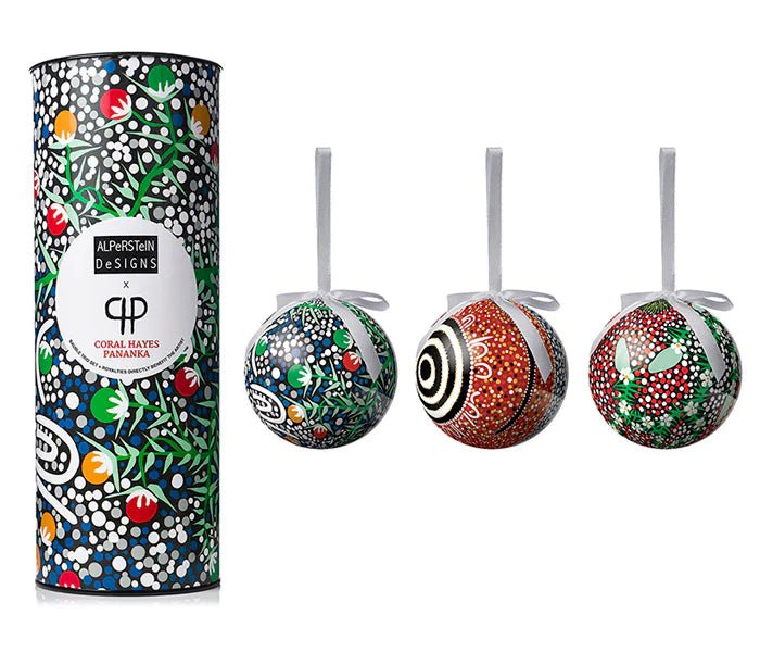 Alperstein DesignsCORAL XMAS BAUBLES Set of 3 #same day gift delivery melbourne#