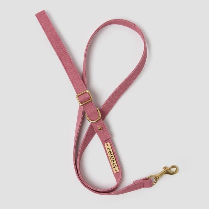Animals In ChargeAnimals In Charge Dusty Pink Organic Canvas Dog Leash #same day gift delivery melbourne#