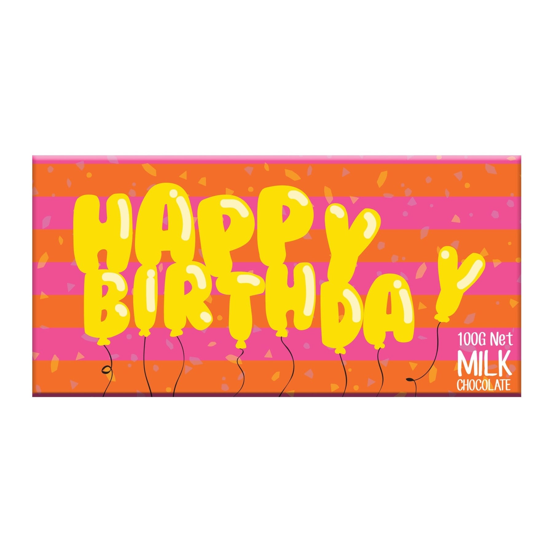 Bellaberry Happy Birthday Balloons Milk Chocolate