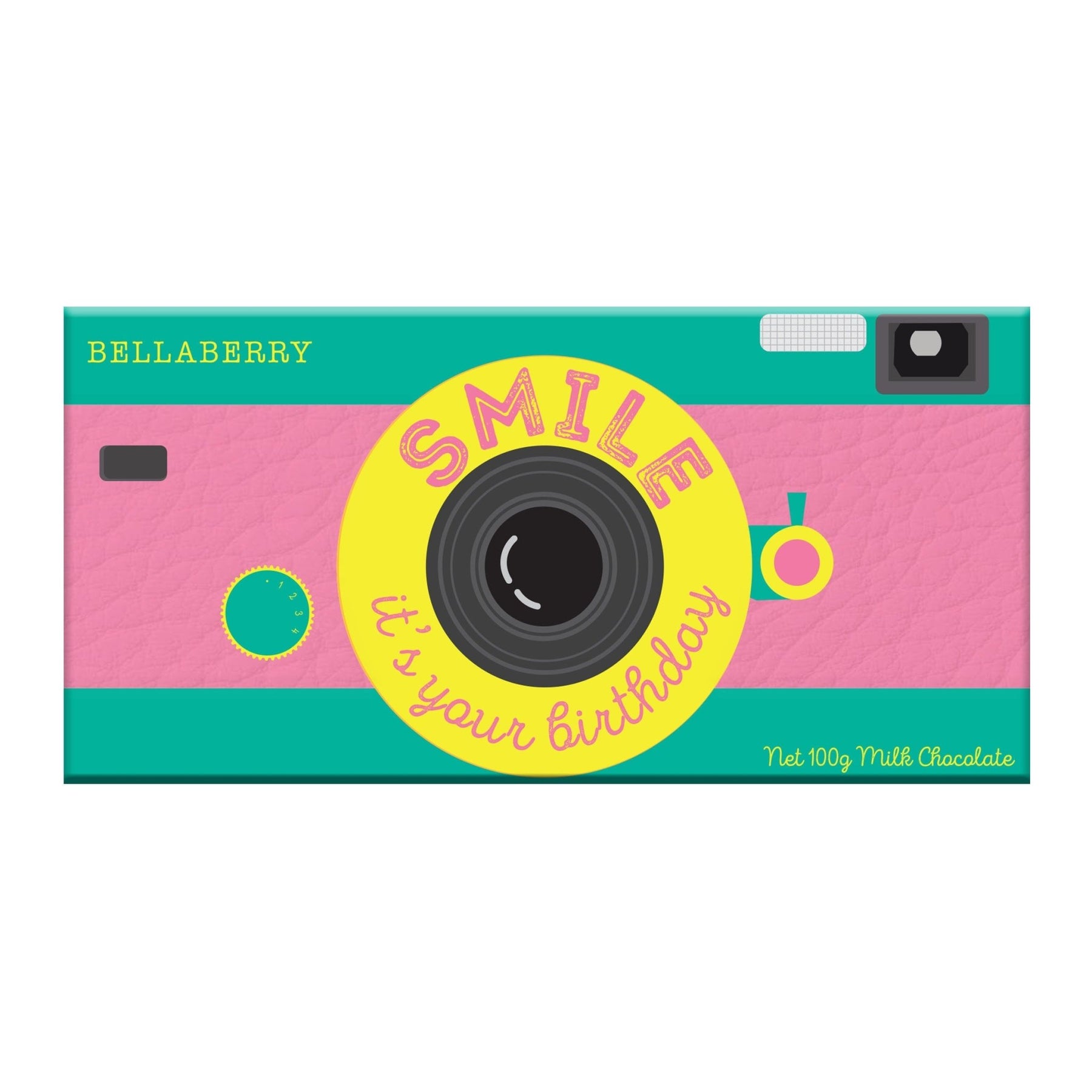 Bellaberry Happy Birthday Camera Milk Chocolate