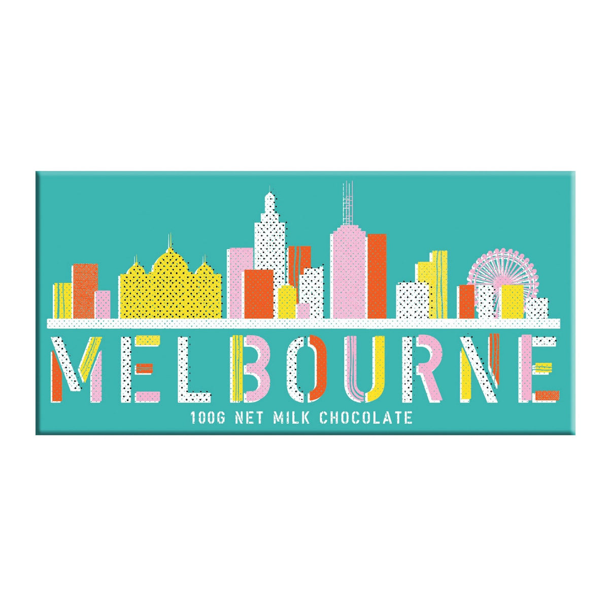 BellaBerryBellaberry Melbourne Skyline Print Milk Chocolate #same day gift delivery melbourne#