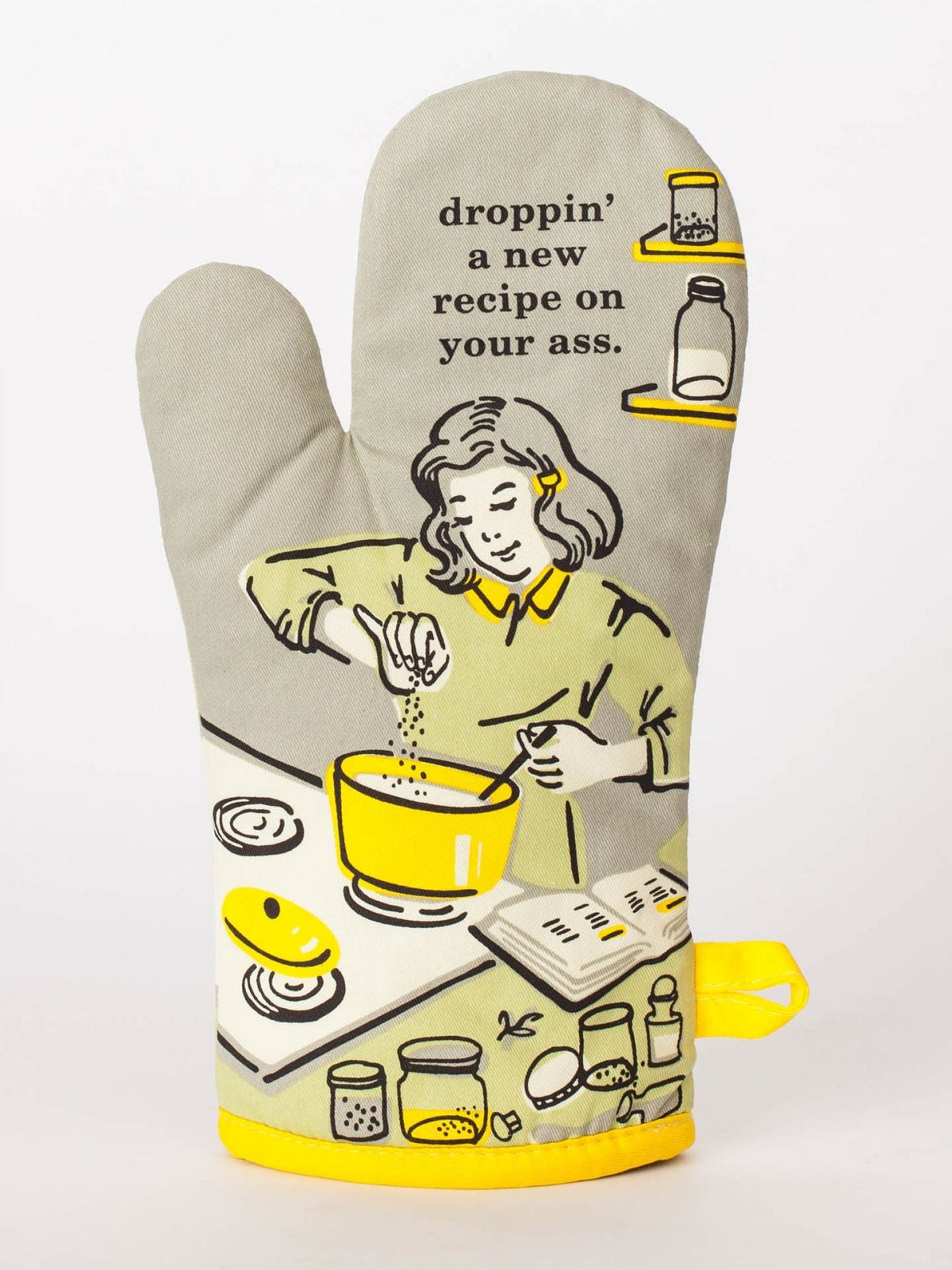 Blue QBlue Q a recipe on your ass Oven Mitt #same day gift delivery melbourne#