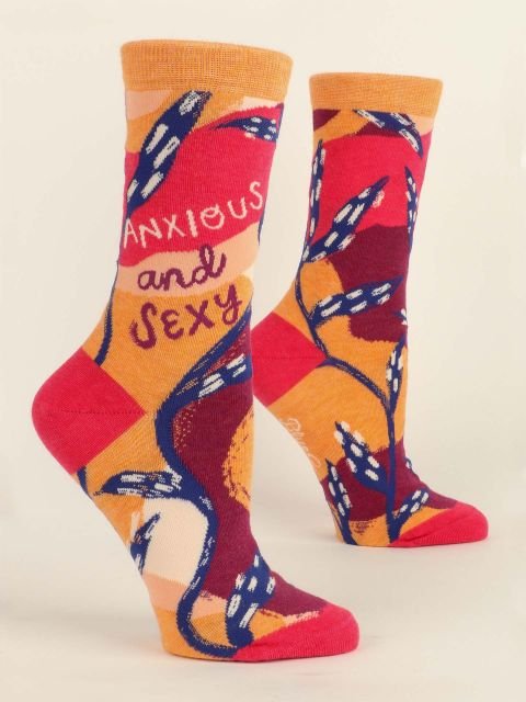 Blue Q Anxious and Sexy Women's Crew socks