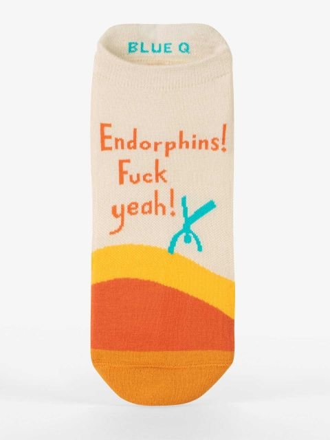 Blue Q Endorphins Fuck Yeah Sneaker Socks