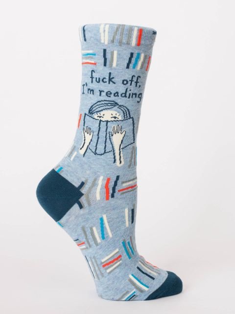 Blue Q Fuck off, I'm Reading socks