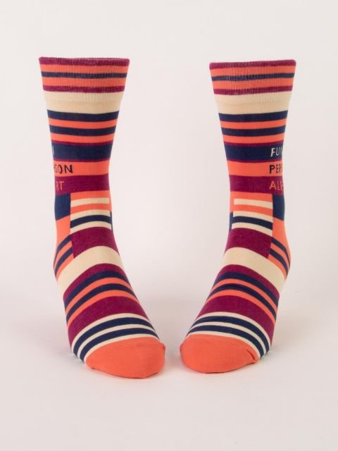 Blue Q Fun person Alert Men's Socks #same day gift delivery melbourne#
