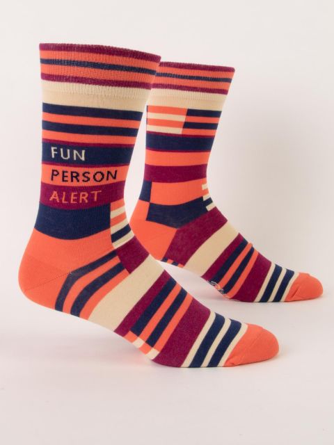 Blue QBlue Q Fun person Alert Men's Socks #same day gift delivery melbourne#