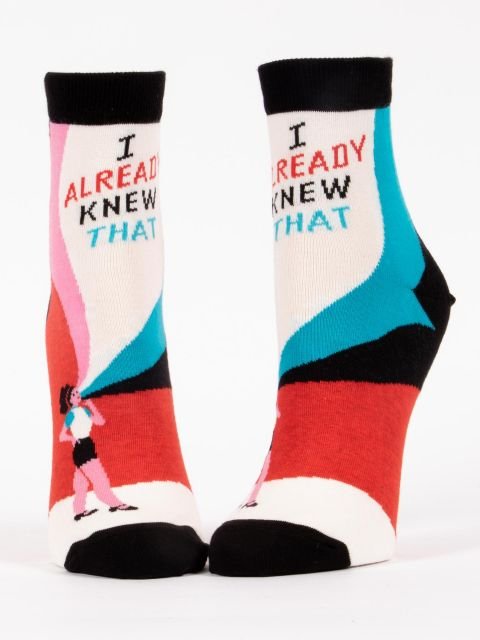 Blue Q I Already Knew That Women's Ankle Socks