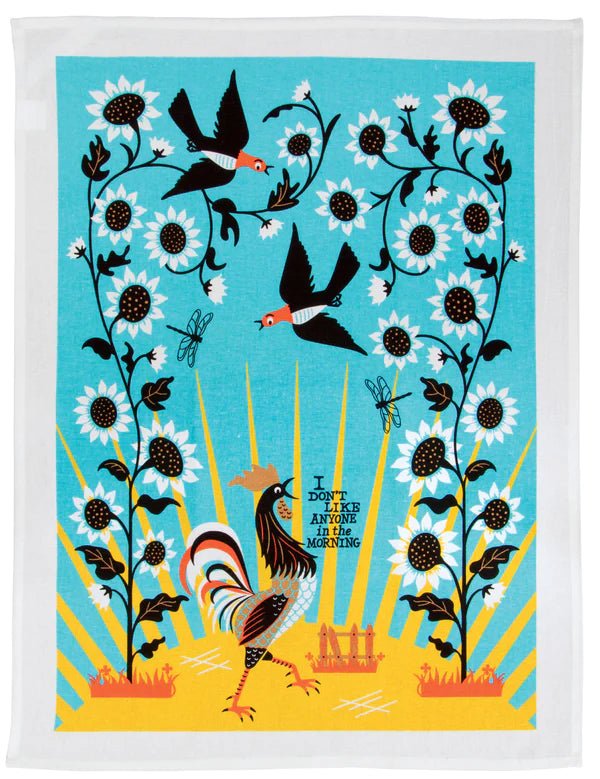 Blue Q I Don't Like Anyone in The Morning Tea Towel