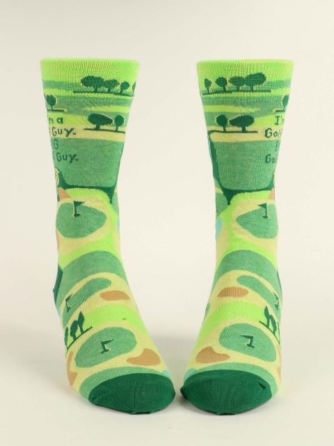 Blue Q I'm a Golf Guy. Big Golf Guy. M-Crew Socks