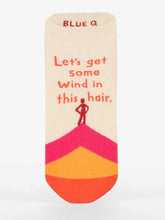 Blue QBlue Q Lets Get Some Wind In Hair Sneaker Socks #same day gift delivery melbourne#