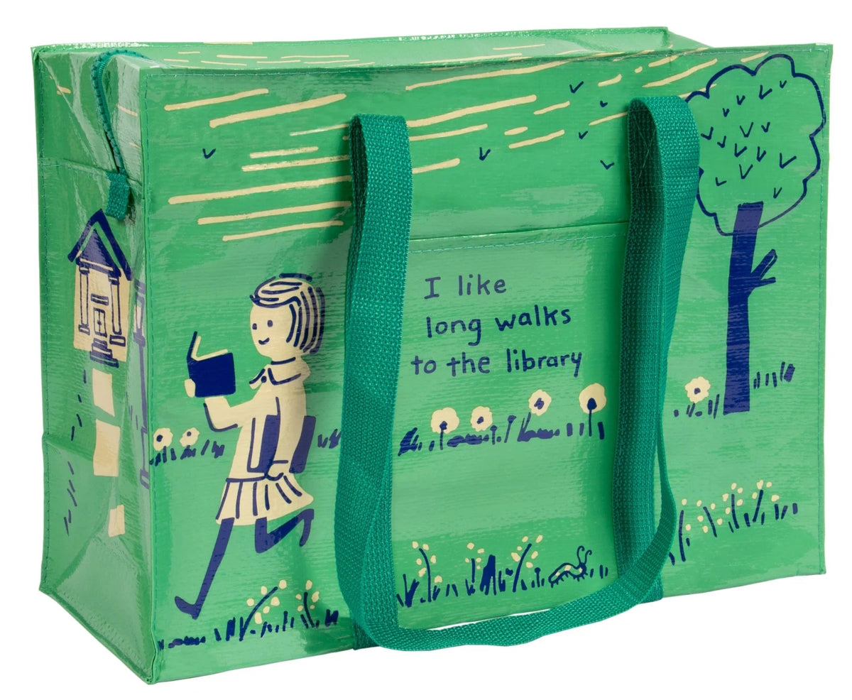 Blue QBlue Q Long Walks Library Shoulder Tote #same day gift delivery melbourne#