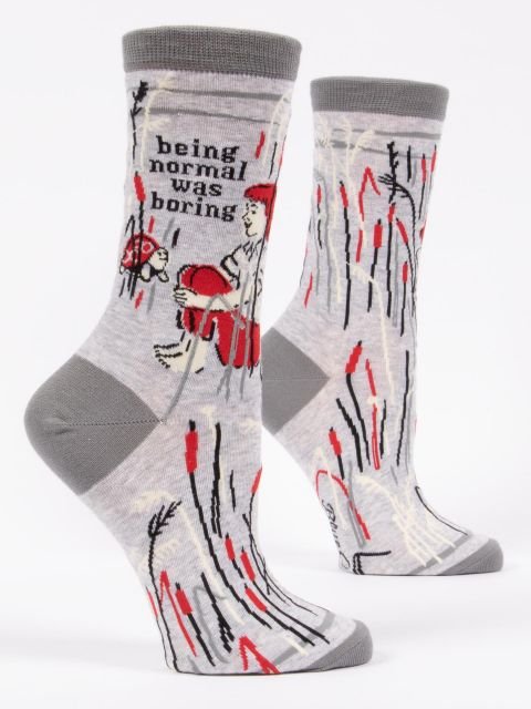 Blue Q Normal was Boring Women's Crew socks