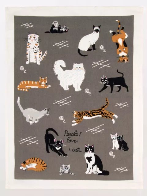 Blue Q People I Love: Cats Tea Towel