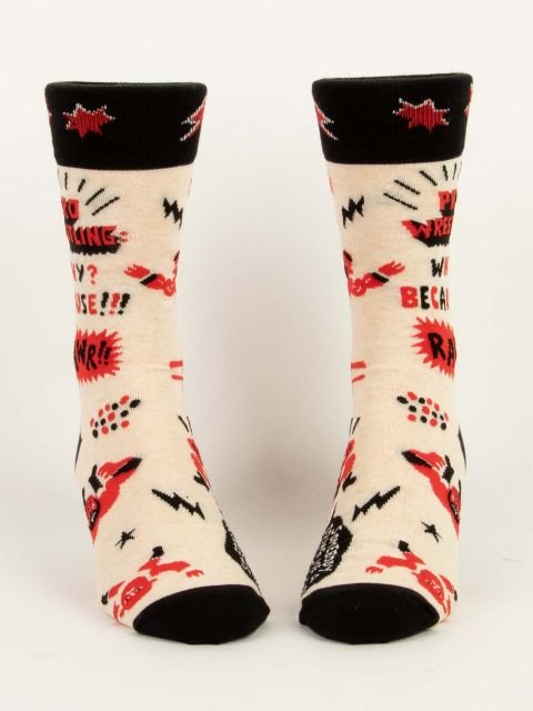 Blue QBlue Q Pro Wrestling Men's Socks #same day gift delivery melbourne#