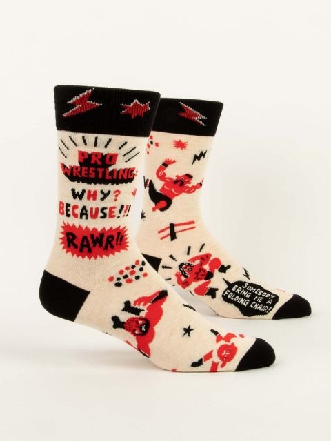 Blue QBlue Q Pro Wrestling Men's Socks #same day gift delivery melbourne#