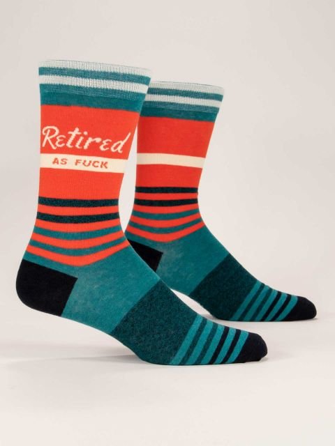 Blue Q Retired as Fuck Men's socks
