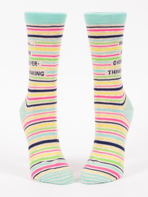 Blue Q Shhh I am Overthinking Women's Crew socks