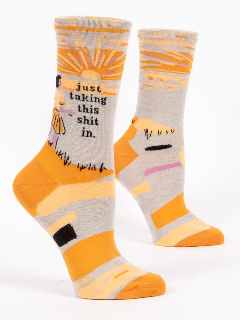Blue Q Taking This Shit In Women's Crew socks
